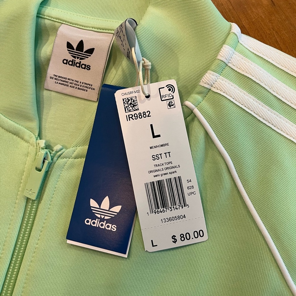ADIDAS Mint Green SST Track Suit - Picture 6 of 12